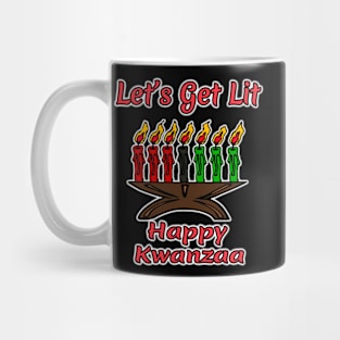 Let's Get Lit Happy Kwanzaa Kinara Candles Mug